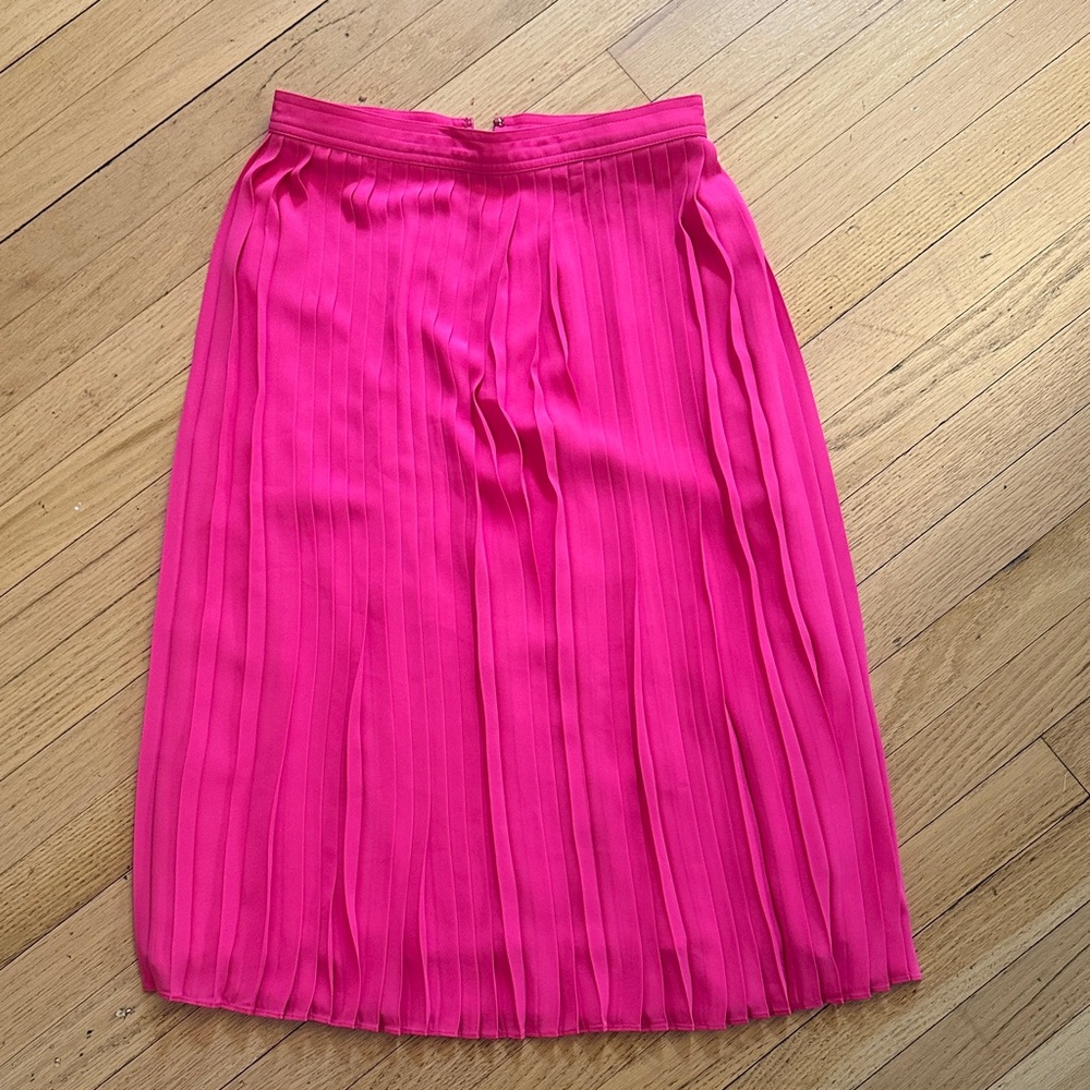 J. Crew Vibrant Pink Midi Skirt
